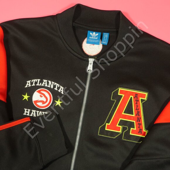 adidas Other - Adidas Atlanta Hawks Jacket Mens M Black Member Club Exclusive Full Zip